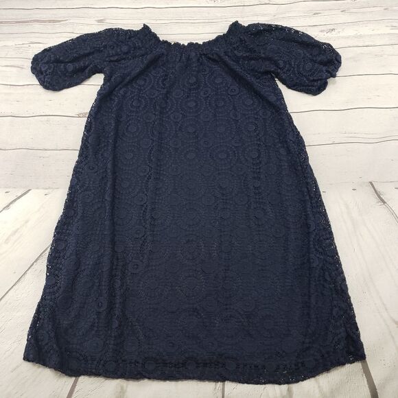 Haani Dress Size Small Knit Crochet Blue Used - Picture 2 of 6